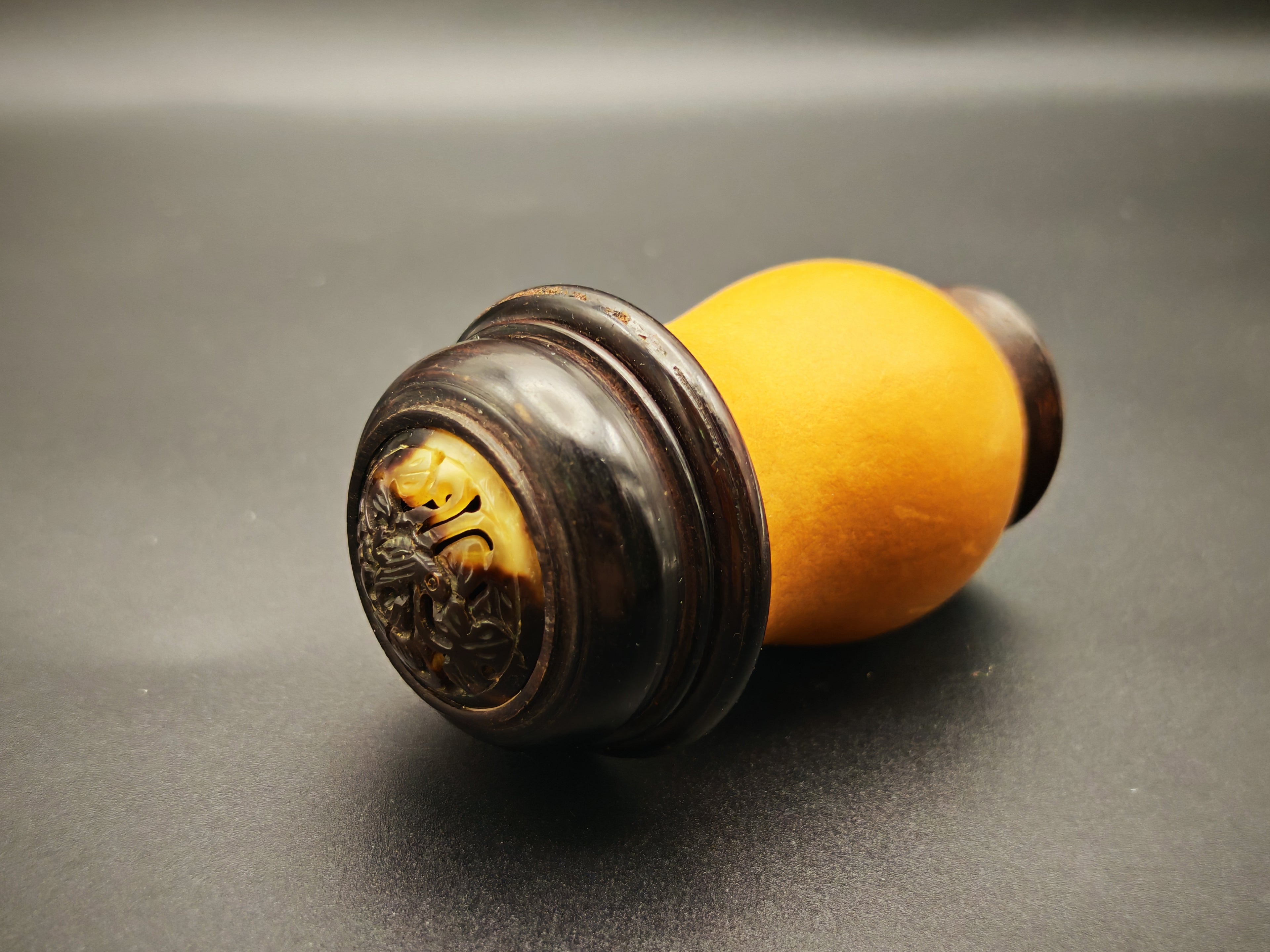 Marrakech Craft — Cricket Vessel, Round-Belly, Tortoiseshell & Rosewood