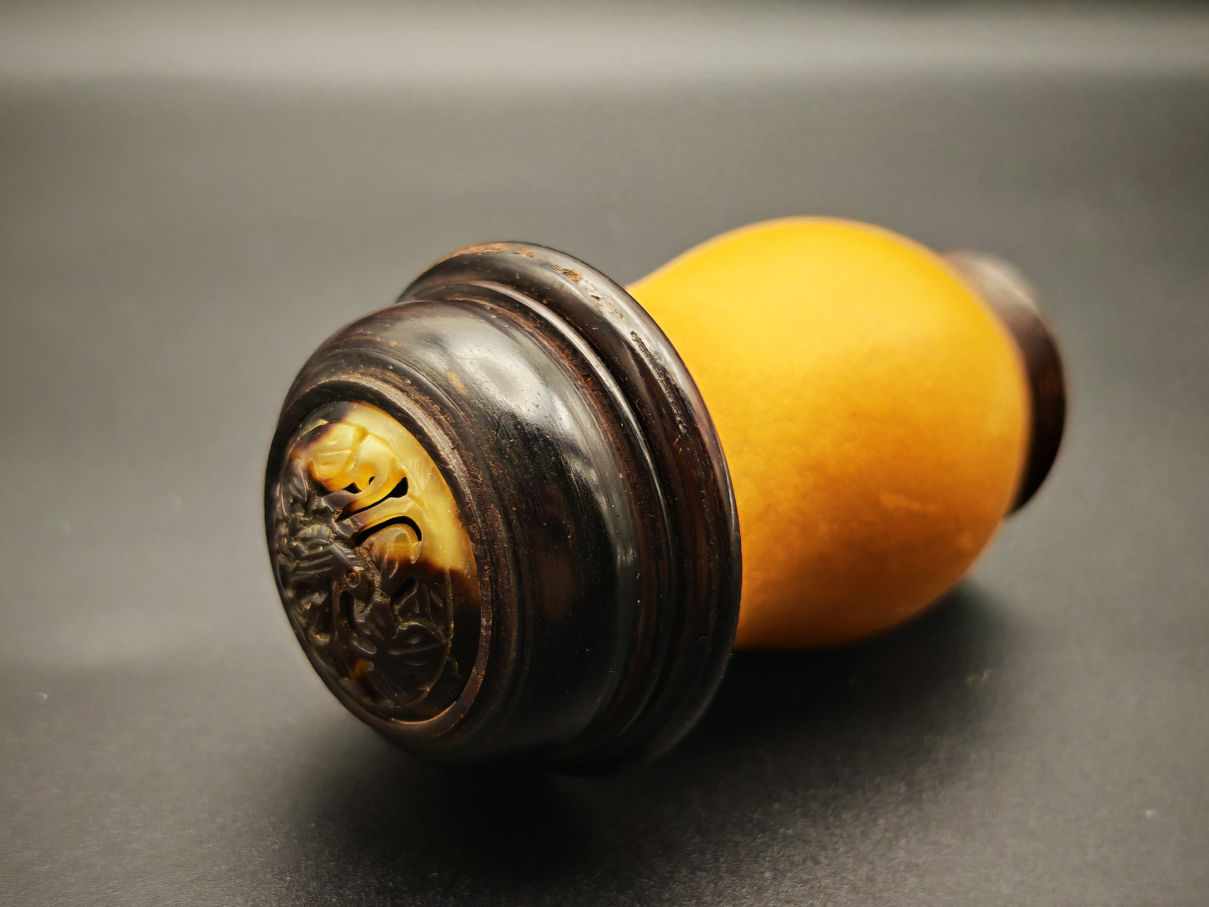 Marrakech Craft — Cricket Vessel, Round-Belly, Tortoiseshell & Rosewood