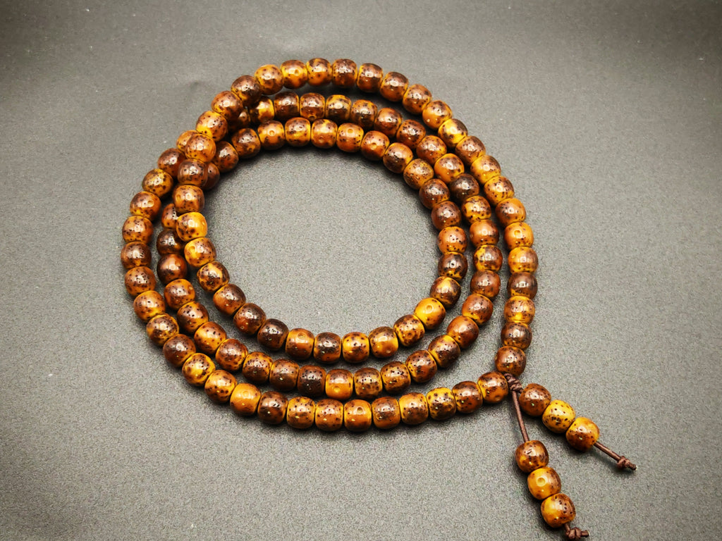 Hainan — Star-Moon Bodhi Mala, 108 Beads, Unprocessed