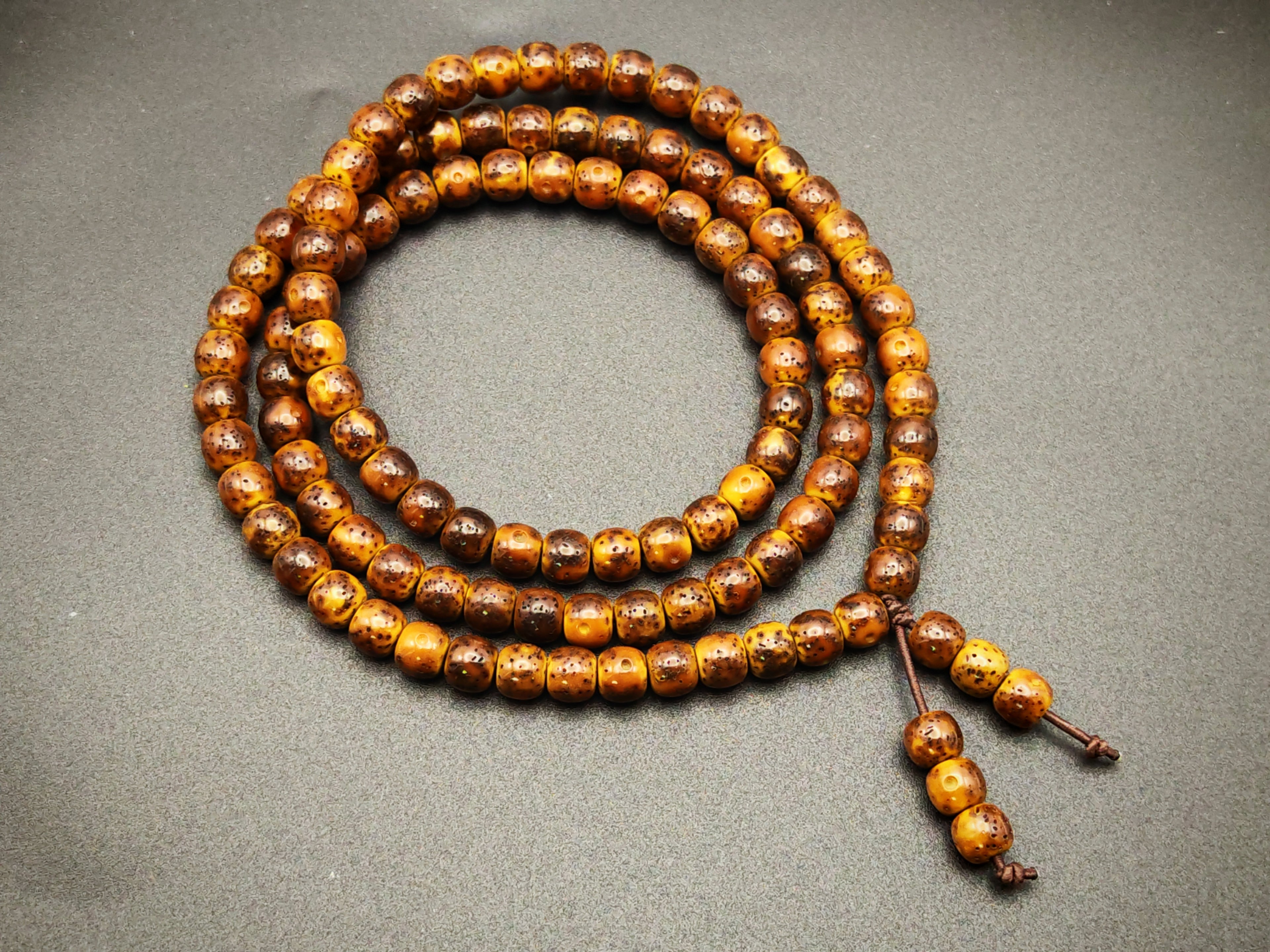 Hainan — Star-Moon Bodhi Mala, 108 Beads, Unprocessed