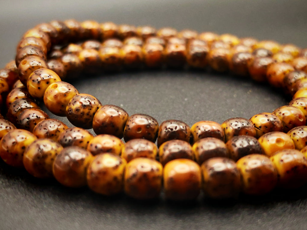 Hainan — Star-Moon Bodhi Mala, 108 Beads, Unprocessed