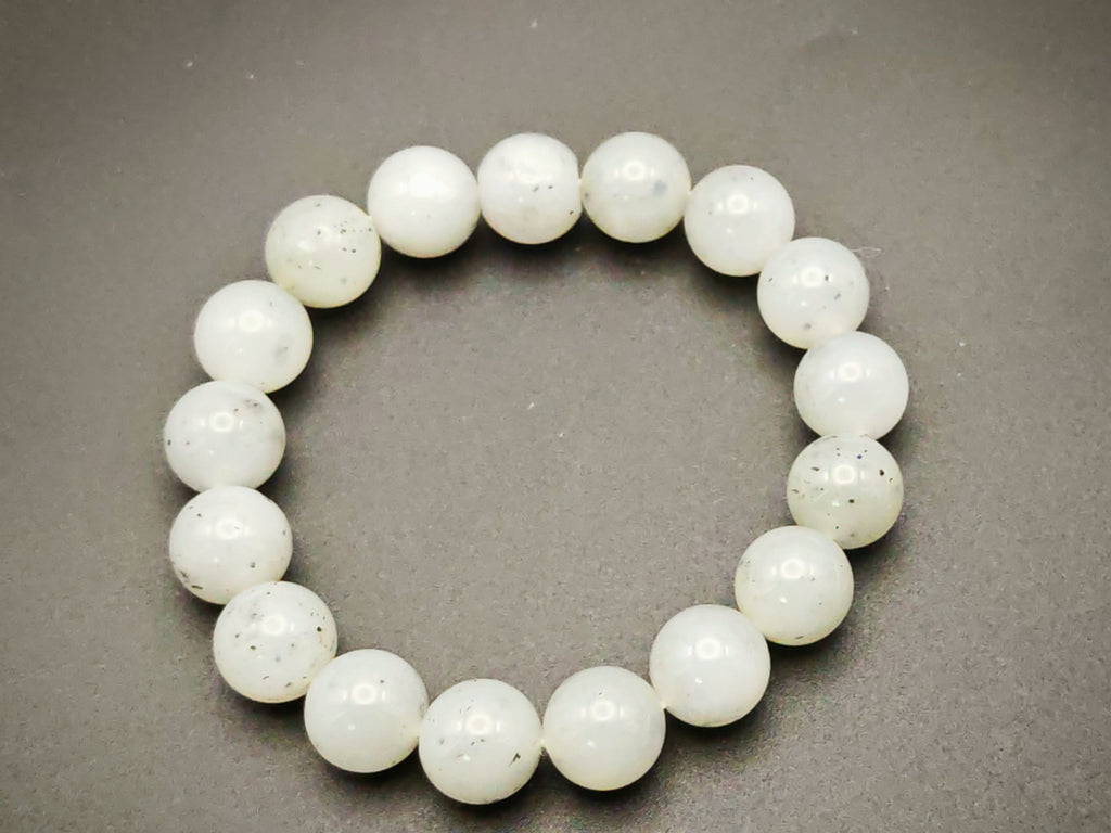 Xinjiang — Hetian Qinghua Seed Jade Bracelet, Ink-on-Snow
