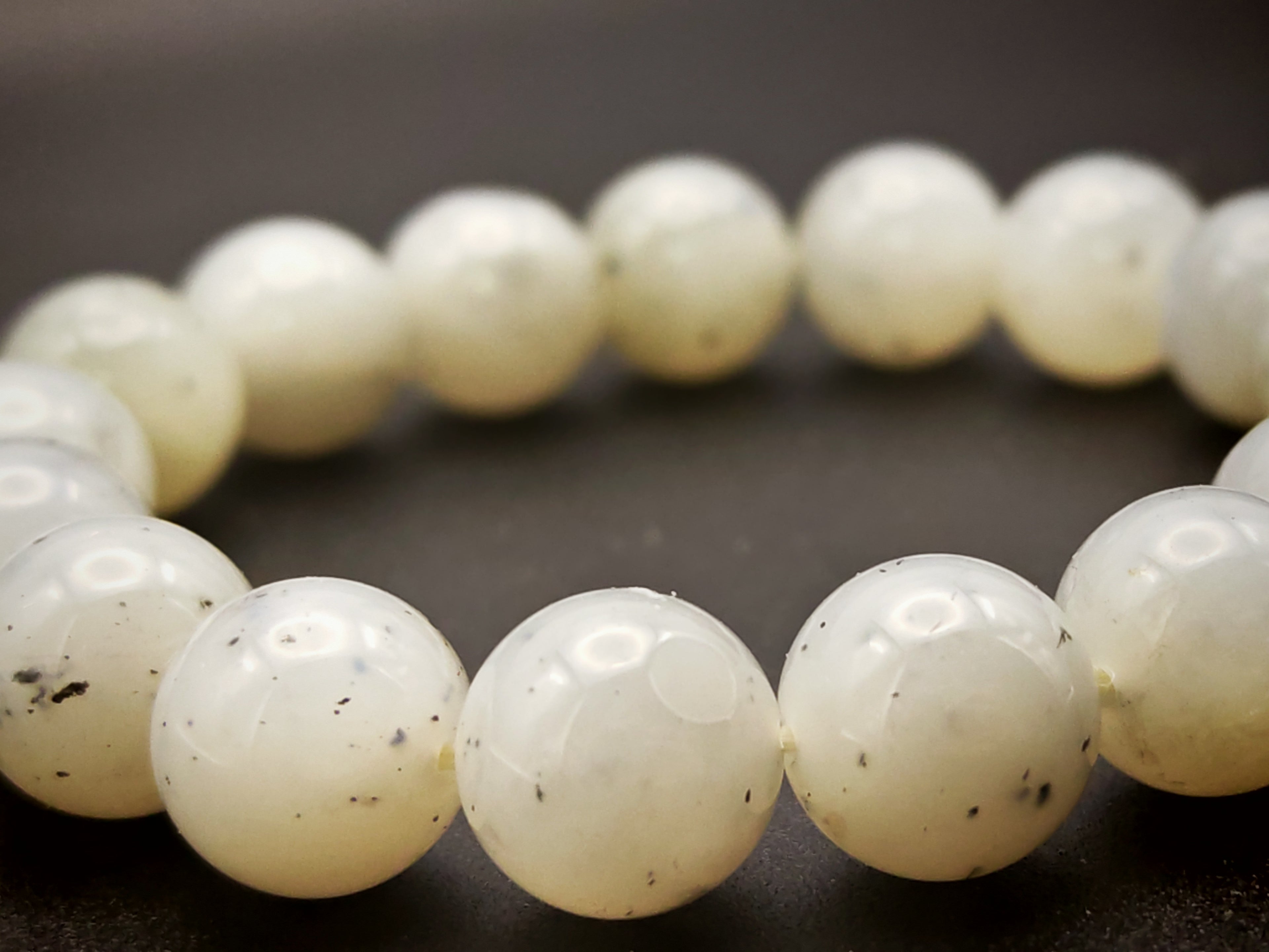 Xinjiang — Hetian Qinghua Seed Jade Bracelet, Ink-on-Snow