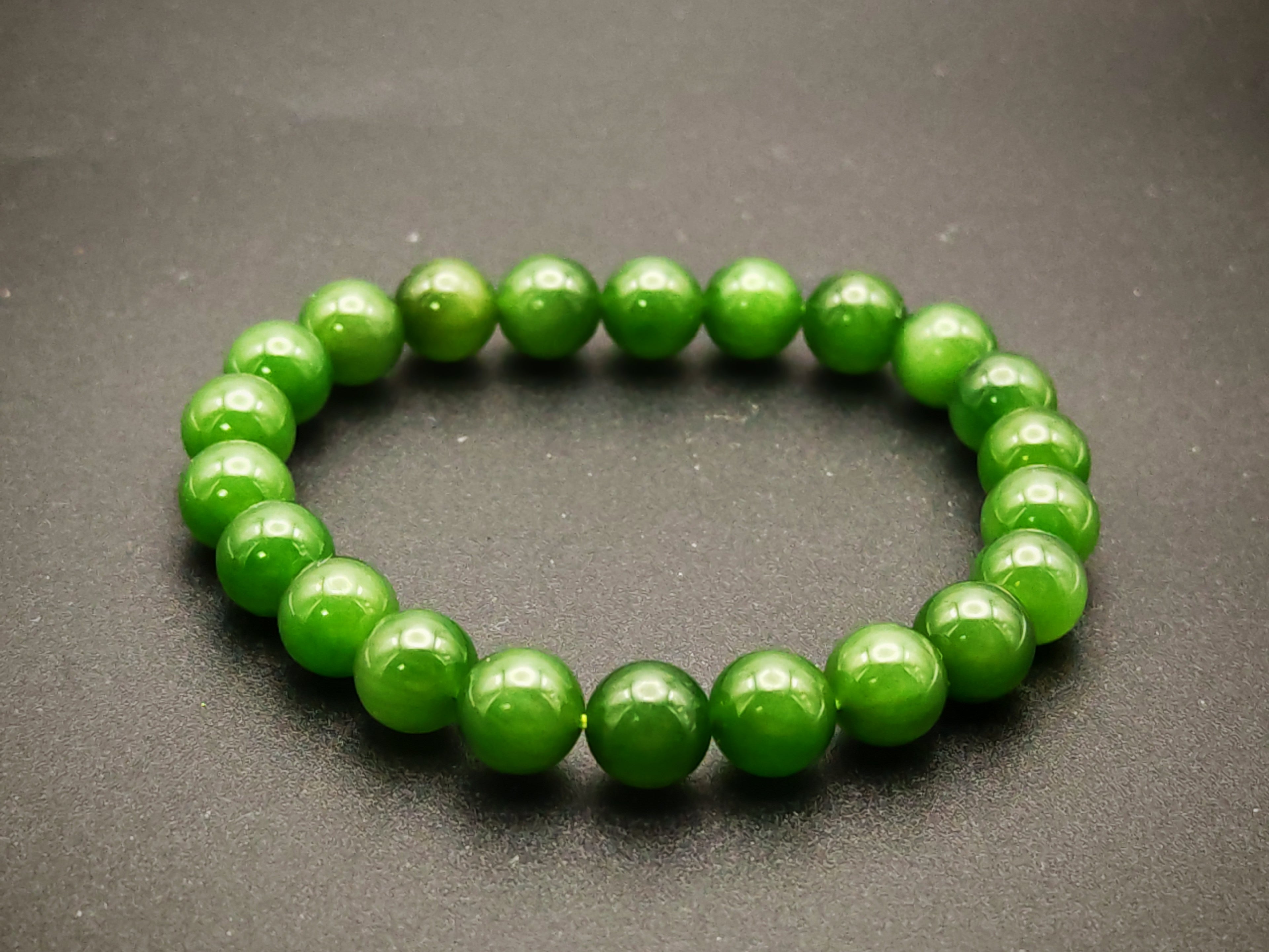 Siberia — Russian Nephrite Bracelet, Baikal Dark Green