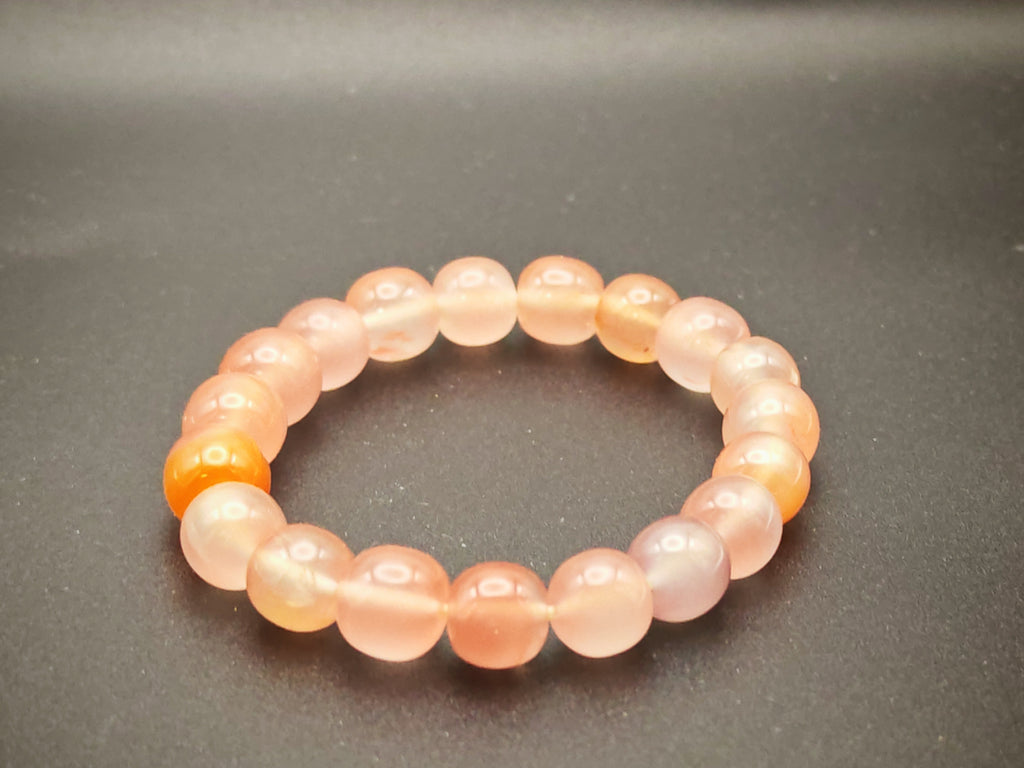 Kraków Red — Nanhong Agate Bracelet, Ice-Float