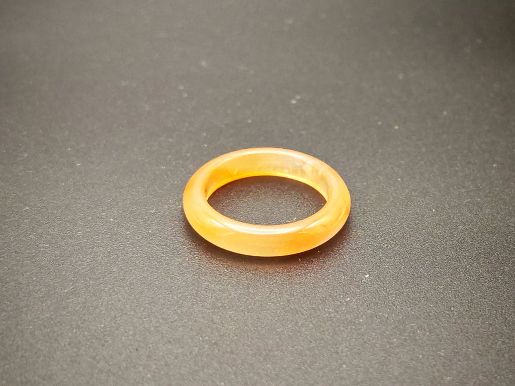 Kraków Red — Nanhong Agate Ring, Persimmon Frost