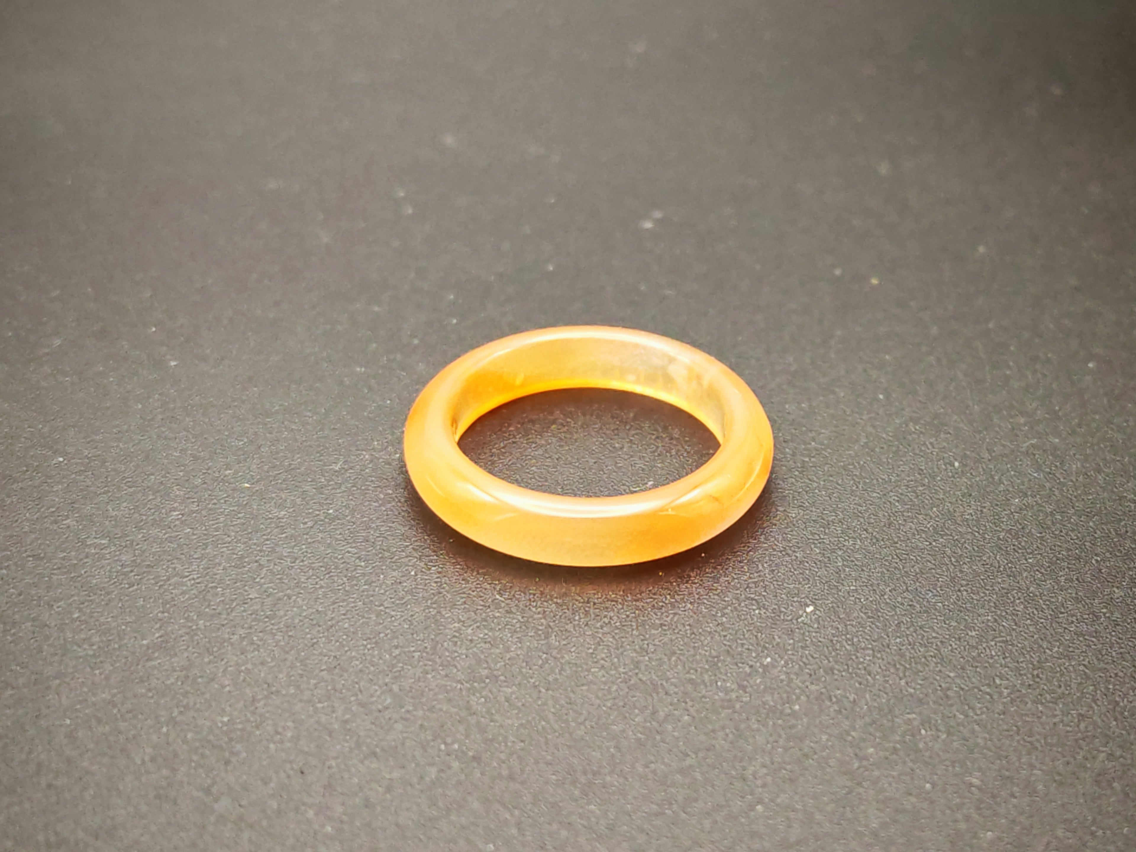 Kraków Red — Nanhong Agate Ring, Persimmon Frost