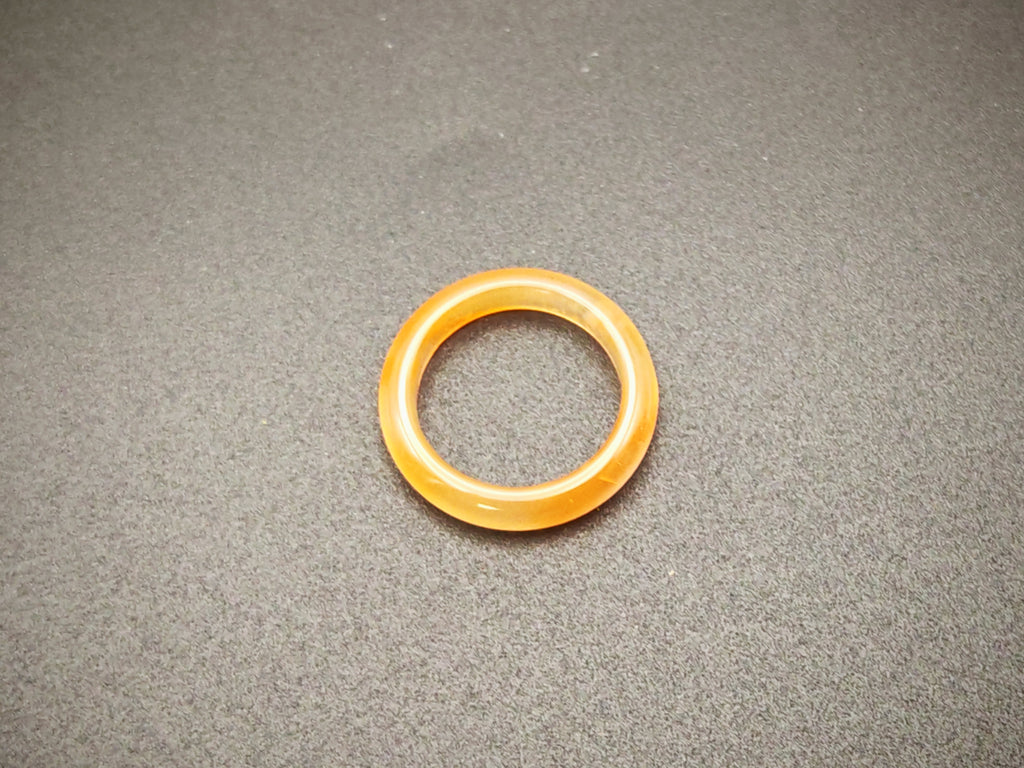 Kraków Red — Nanhong Agate Ring, Persimmon Frost