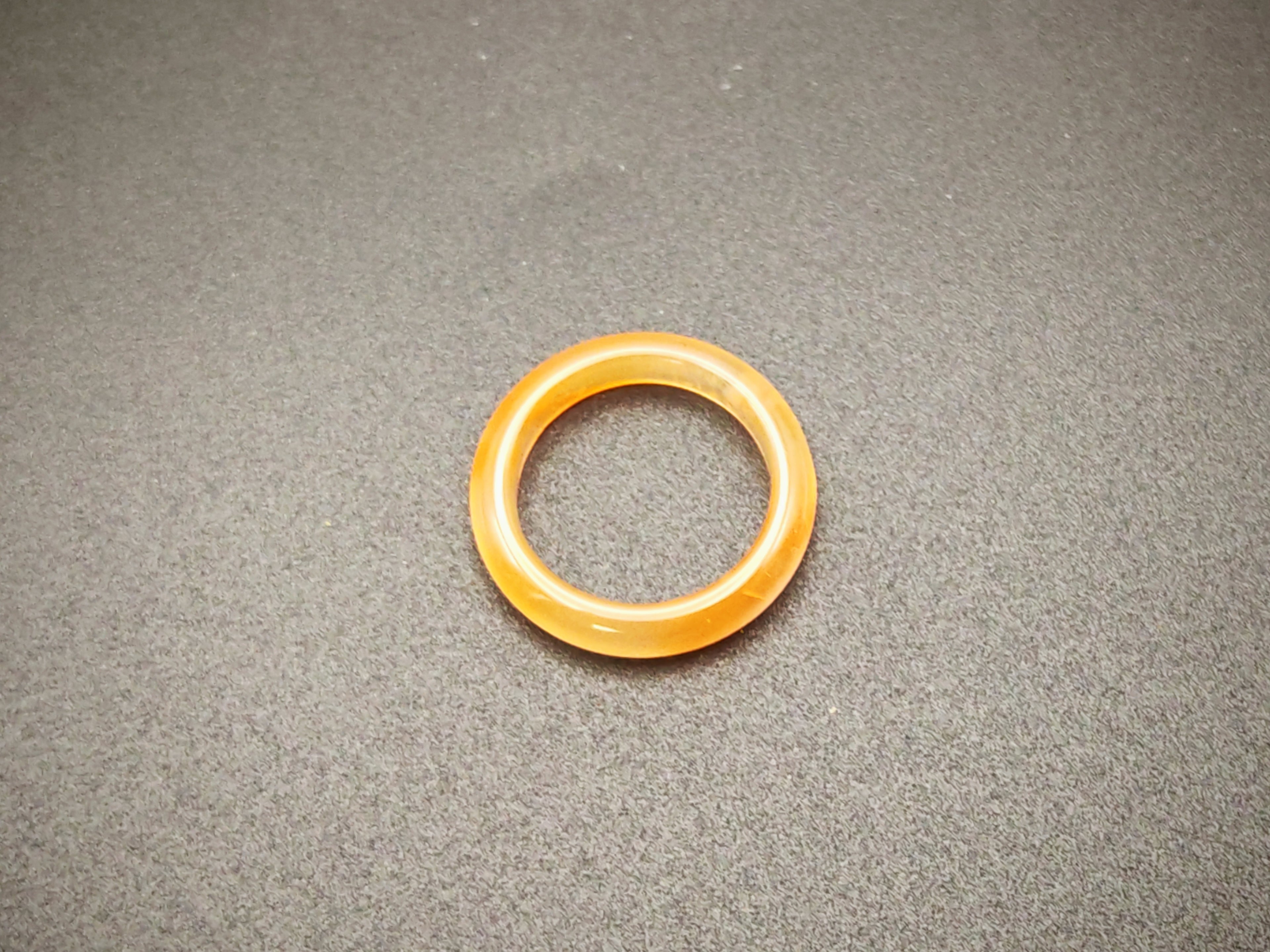 Kraków Red — Nanhong Agate Ring, Persimmon Frost