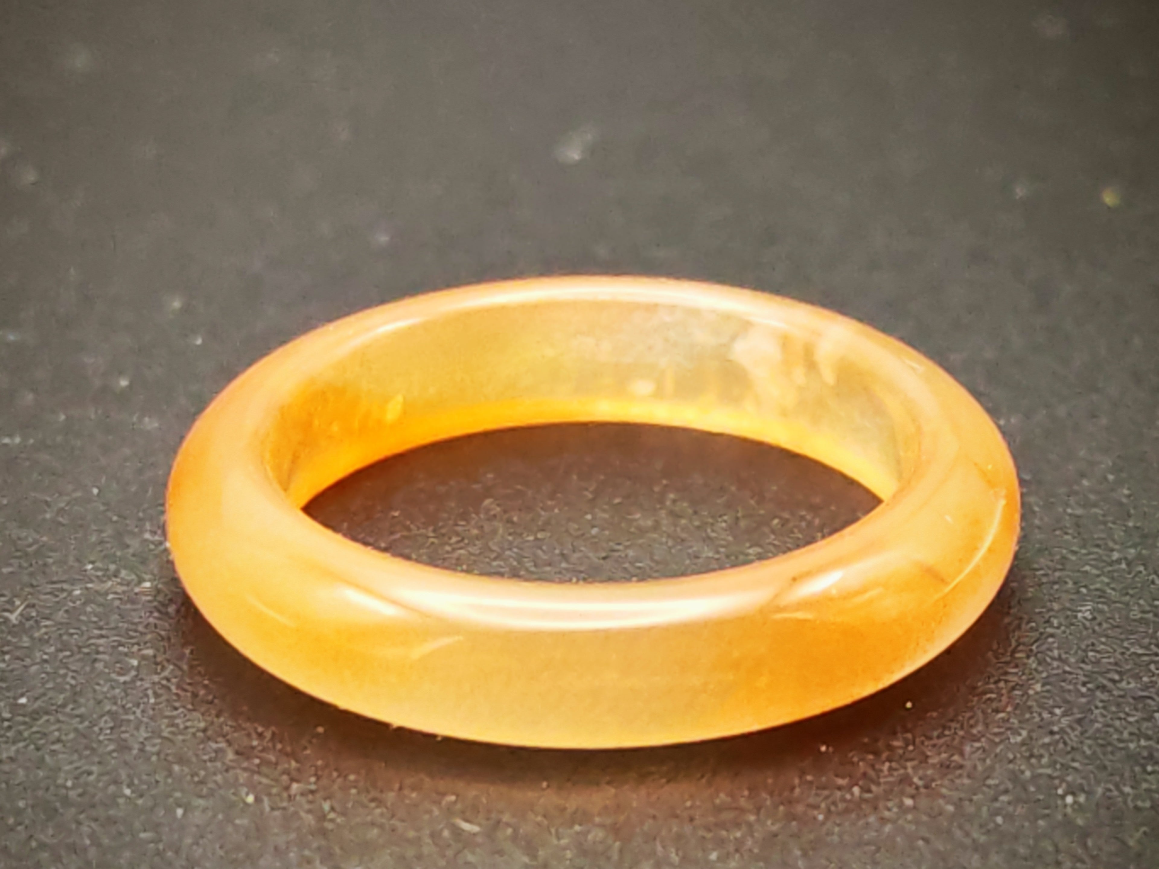 Kraków Red — Nanhong Agate Ring, Persimmon Frost