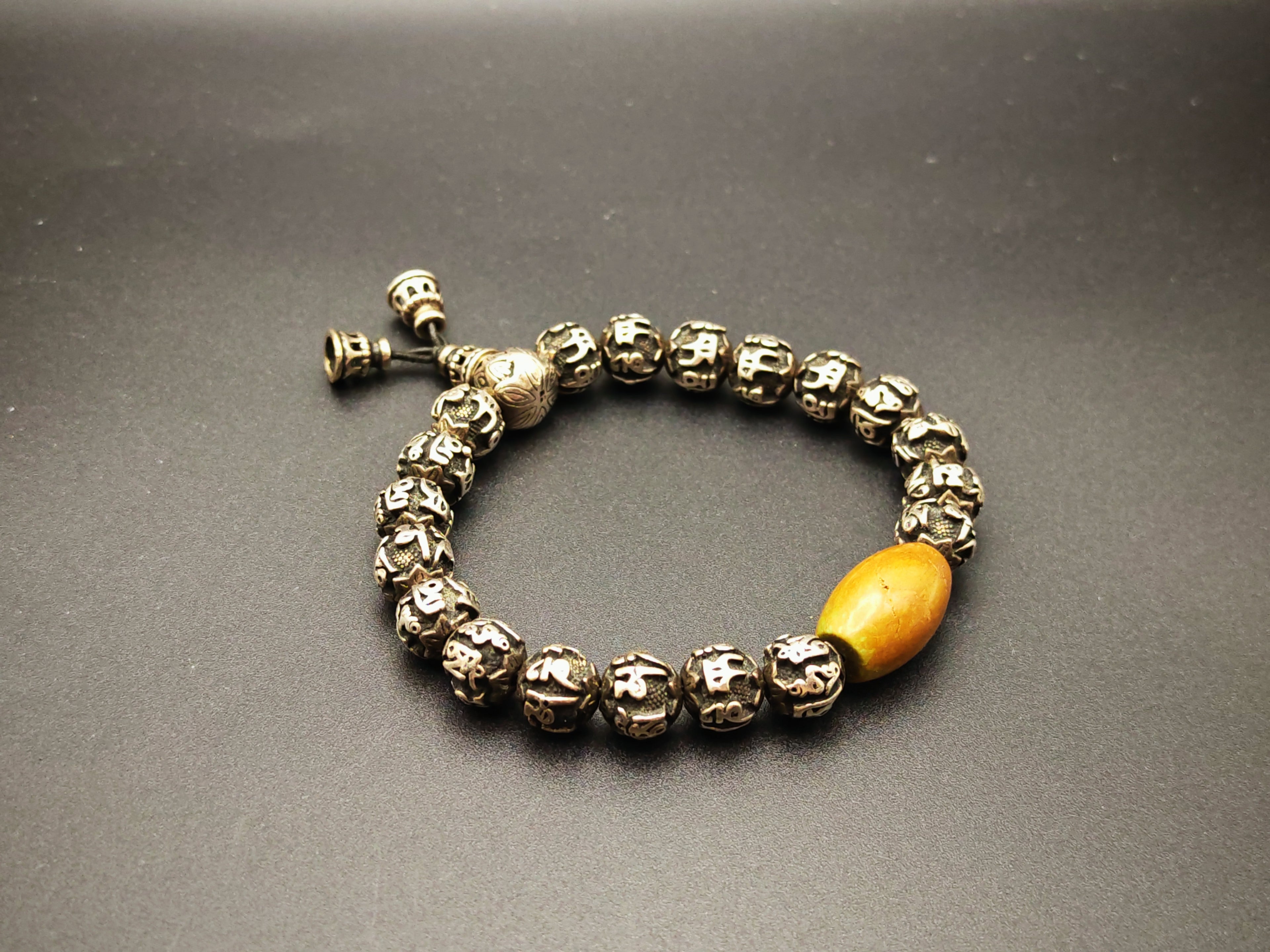 Iceland Silver — Miao Silverwork Bracelet, Six-Syllable Mantra