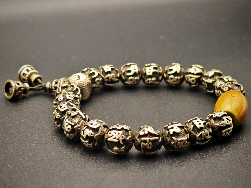 Iceland Silver — Miao Silverwork Bracelet, Six-Syllable Mantra