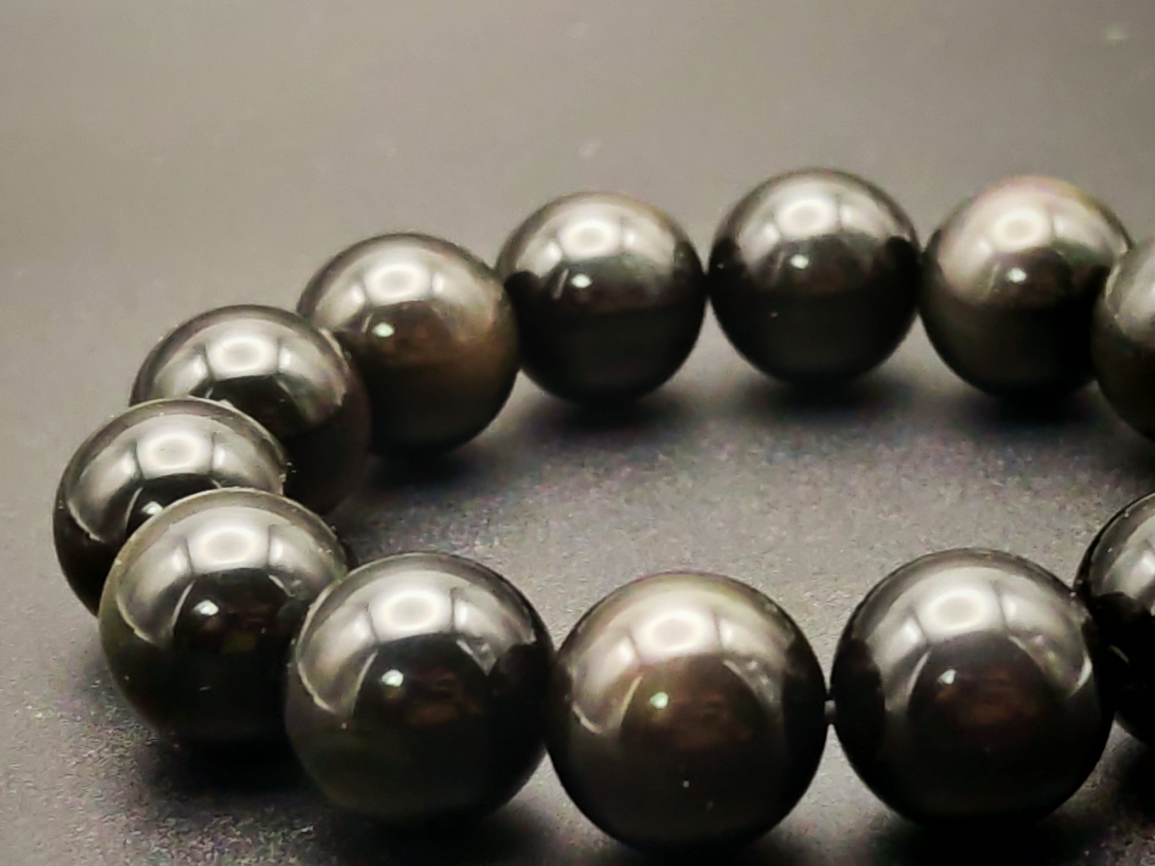 Mexico — Obsidian Bracelet, Rainbow Sheen