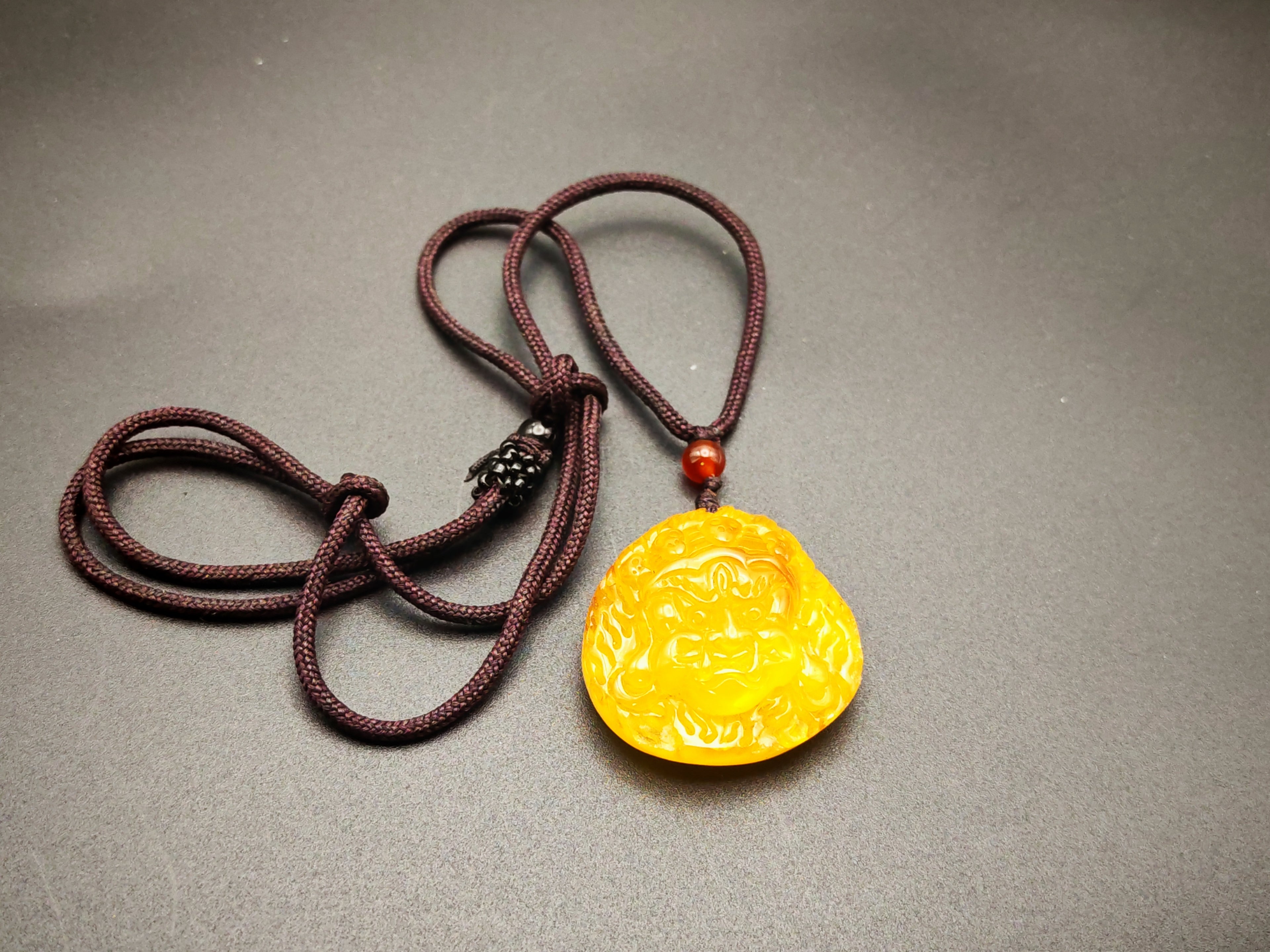 Kaliningrad Amber Pendant — Mahakala, Guardian of Thresholds