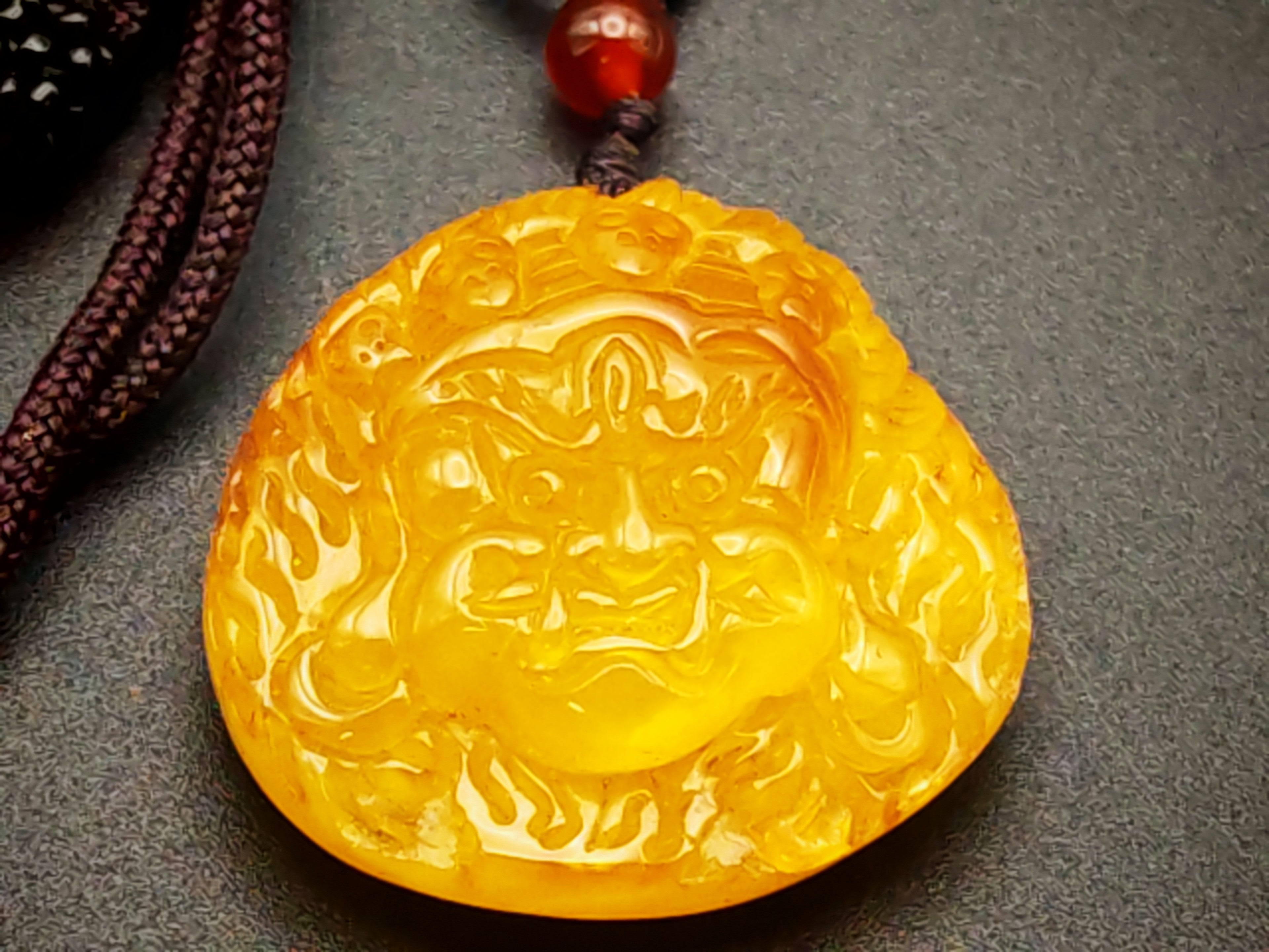 Kaliningrad Amber Pendant — Mahakala, Guardian of Thresholds